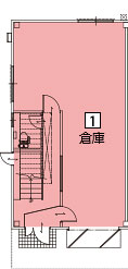 オフィスパレア飯塚Ⅰ1号室1階倉庫平面図