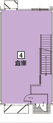 オフィスパレア飯塚Ⅰ4号室1階倉庫平面図