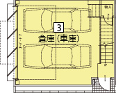 オフィスパレア久留米Ⅴ3号室1階倉庫平面図