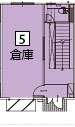オフィスパレア御笠川13 5号室1階倉庫平面図