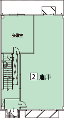 オフィスパレア御笠川Ⅸ2号室1階倉庫平面図