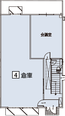 オフィスパレア御笠川Ⅸ4号室1階倉庫平面図