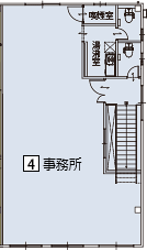 オフィスパレア御笠川Ⅸ4号室2階事務所平面図