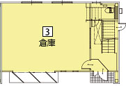 オフィスパレア那珂川Ⅳ3号室1階倉庫平面図