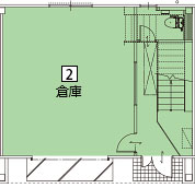 オフィスパレア那珂川Ⅴ2号室1階倉庫平面図