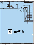 オフィスパレア仲畑Ⅻ4号室2階事務所平面図