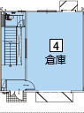 オフィスパレア大城Ⅰ 4号室1階倉庫平面図