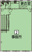 オフィスパレア志免Ⅳ2号室2階事務所平面図