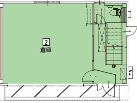 オフィスパレア須恵Ⅳ2号室1階倉庫平面図