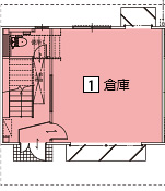 オフィスパレア堤Ⅰ1号室1階倉庫平面図