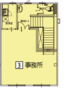 オフィスパレア堤Ⅰ3号室2階事務所平面図