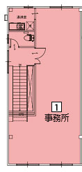 オフィスパレア飯塚Ⅰ1号室2階事務所平面図