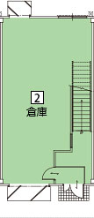 オフィスパレア飯塚Ⅰ2号室1階倉庫平面図