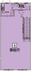 オフィスパレア飯塚Ⅰ4号室2階事務所平面図