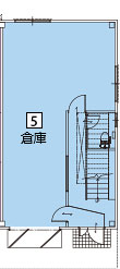 オフィスパレア飯塚Ⅰ5号室1階倉庫平面図