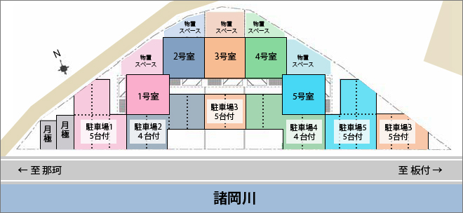 オフィスパレア板付配置図