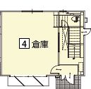 オフィスパレア金の隈Ⅴ4号室1階倉庫平面図