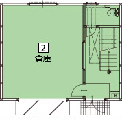 オフィスパレア金の隈Ⅵ2号室1階倉庫平面図