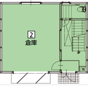 オフィスパレア金の隈Ⅵ2号室1階倉庫平面図