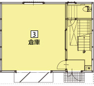 オフィスパレア金の隈Ⅵ3号室1階倉庫平面図