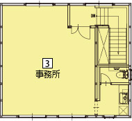 オフィスパレア金の隈Ⅵ3号室2階事務所平面図