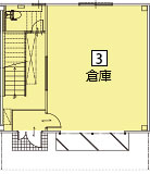 オフィスパレア久留米Ⅳ3号室1階倉庫平面図