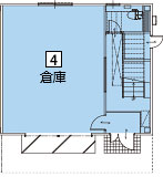オフィスパレア久留米Ⅳ4号室1階倉庫平面図