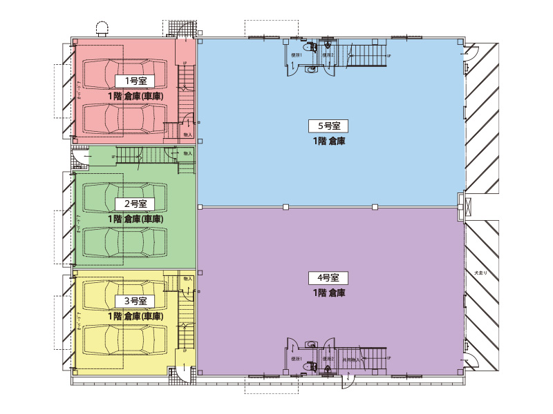 オフィスパレア久留米Ⅴ　1階平面図