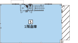 オフィスパレア久留米Ⅴ5号室1階倉庫平面図