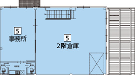 オフィスパレア久留米Ⅴ5号室2階事務所平面図
