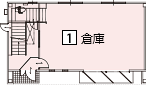 オフィスパレア御笠川Ⅹ1号室1階倉庫平面図