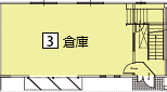 オフィスパレア御笠川Ⅹ3号室1階倉庫平面図
