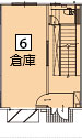 オフィスパレア御笠川13 4号室1階倉庫平面図