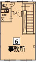 オフィスパレア御笠川13 4号室2階事務所平面図