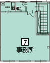 オフィスパレア御笠川13 5号室2階事務所平面図