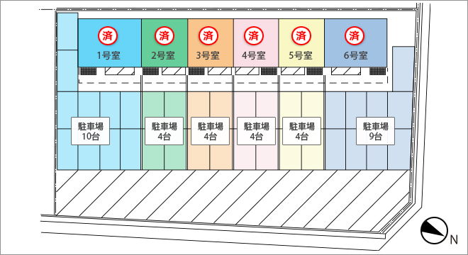 オフィスパレア御笠川2配置図