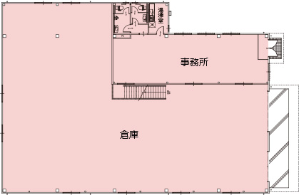 オフィスパレア諸岡ⅠB棟1階平面図