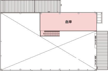 オフィスパレア諸岡ⅠB棟2階平面図