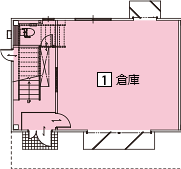 オフィスパレア中ⅡA棟1号室1階倉庫