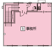 オフィスパレア中ⅡA棟1号室2階事務所