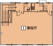 オフィスパレア中ⅡB棟1号室2階事務所