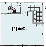 オフィスパレア中ⅡB棟3号室2階事務所