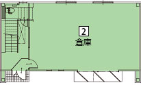 オフィスパレア那珂川Ⅳ2号室1階倉庫平面図