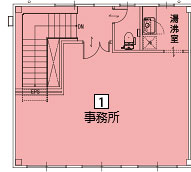 オフィスパレア那珂川Ⅴ1号室2階事務所平面図