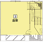 オフィスパレア那珂川Ⅴ3号室1階倉庫平面図