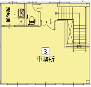 オフィスパレア那珂川Ⅴ3号室2階事務所平面図