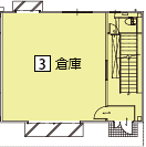 オフィスパレア仲畑Ⅹ3号室1階倉庫平面図