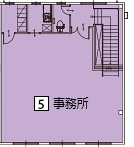 オフィスパレア仲畑Ⅻ5号室2階事務所平面図