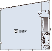 オフィスパレア仲畑Ⅷ2号室2階事務所平面図