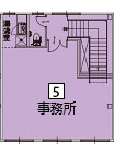 オフィスパレア乙金Ⅱ5号室2階事務所平面図
